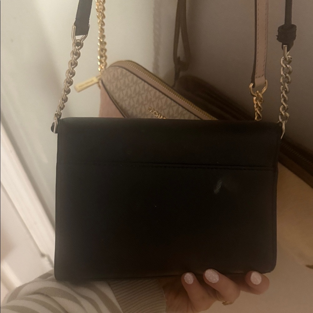 kate spade Black Leather Crossbody with Gold Logo - Picture 3 of 3